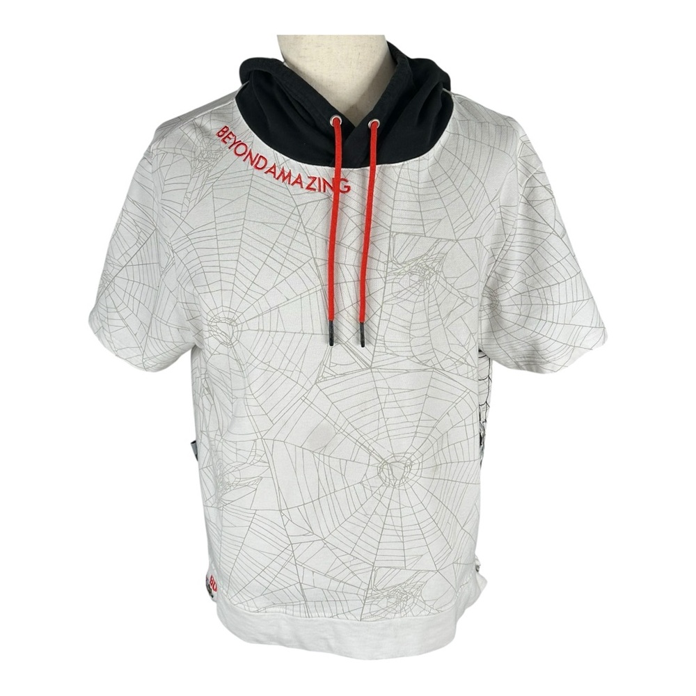 Disney Marvel  Spider-Man‎ Hoodie SZ M 60th Anniversary White Red Black